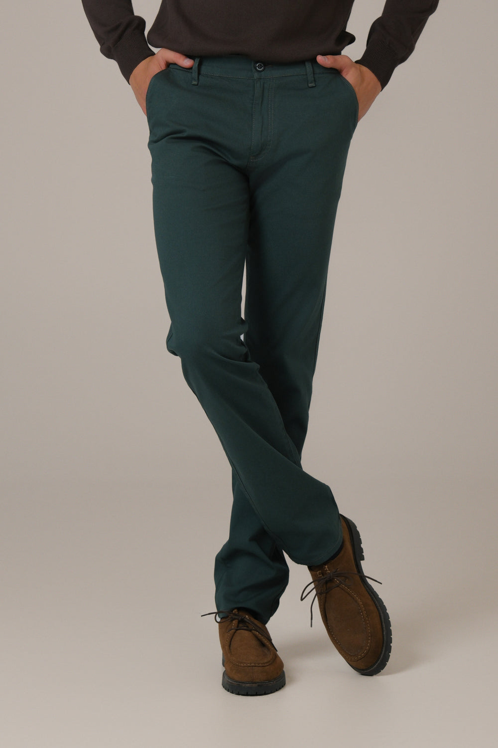 Zelene muške pantalone classic