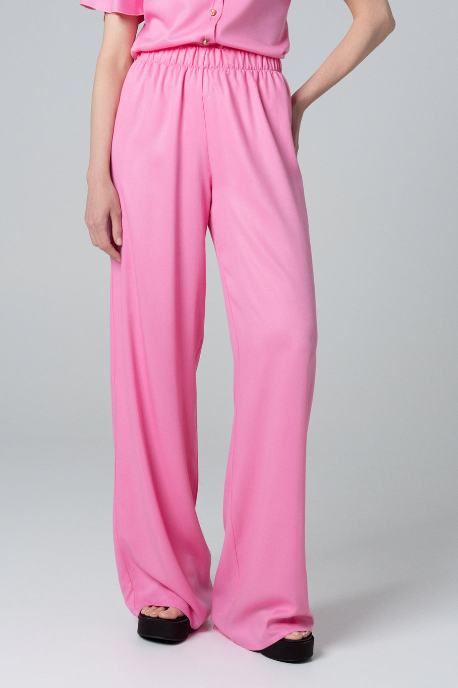 Ženske pantalone viskoza ROZE