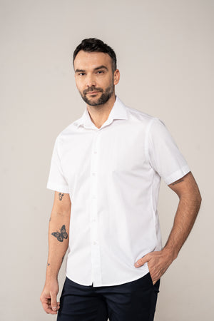Klasična muška košulja kratak rukav bela