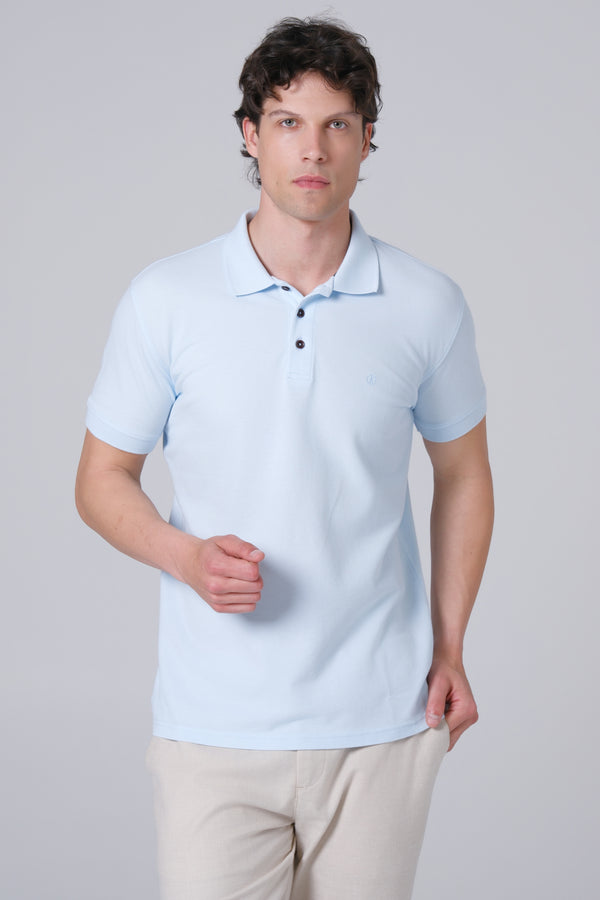 Muška polo majica klasična kragna sv plava