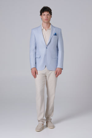 Muški sako 11/26 lan sv plavi