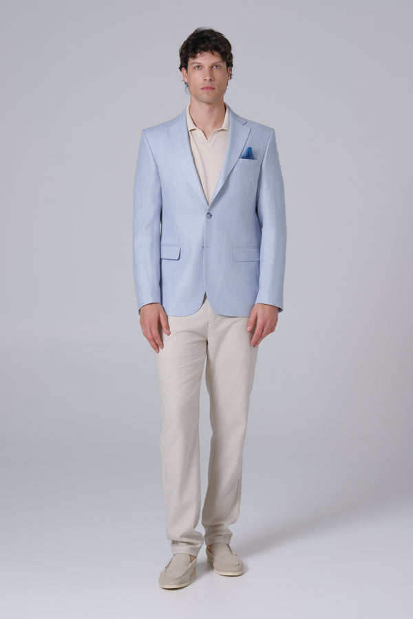 Muški sako 11/26 lan sv plavi