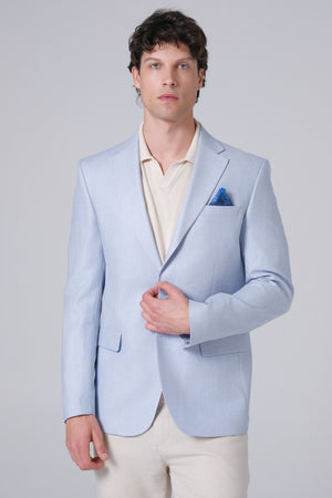 Muški sako 11/26 lan sv plavi