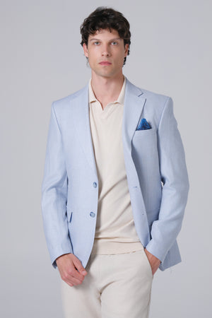 Muški sako 11/26 lan sv plavi