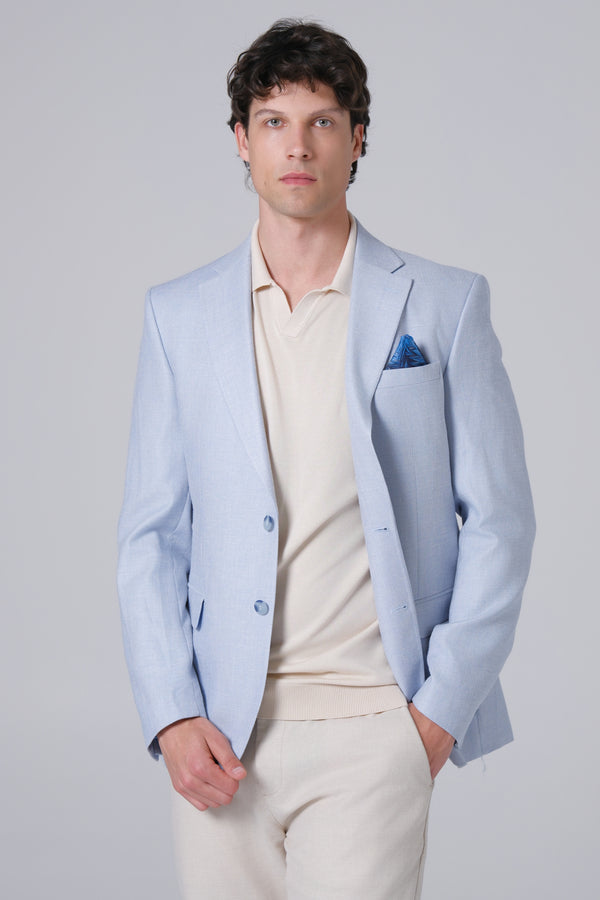 Muški sako 11/26 lan sv plavi