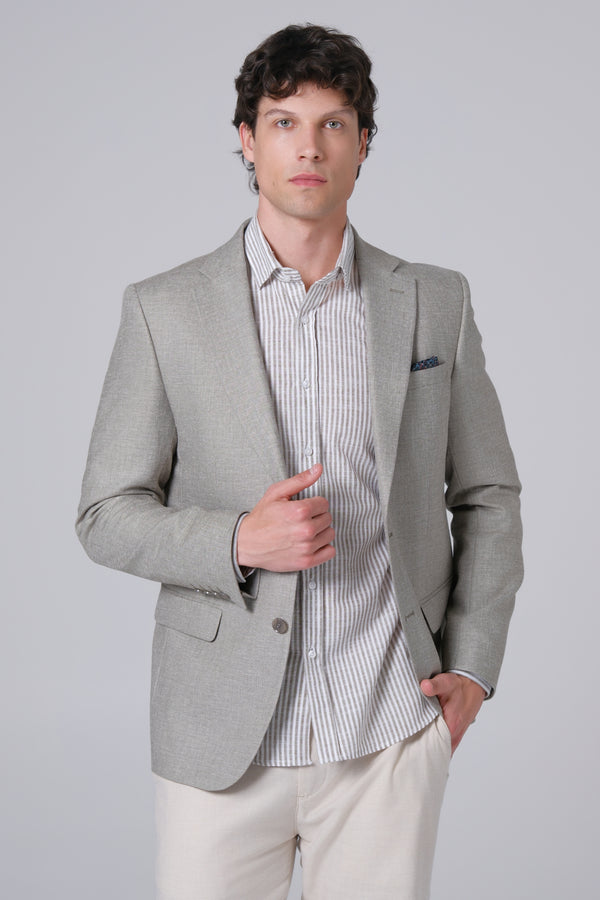 Muški sako 9/26 zeleni lan