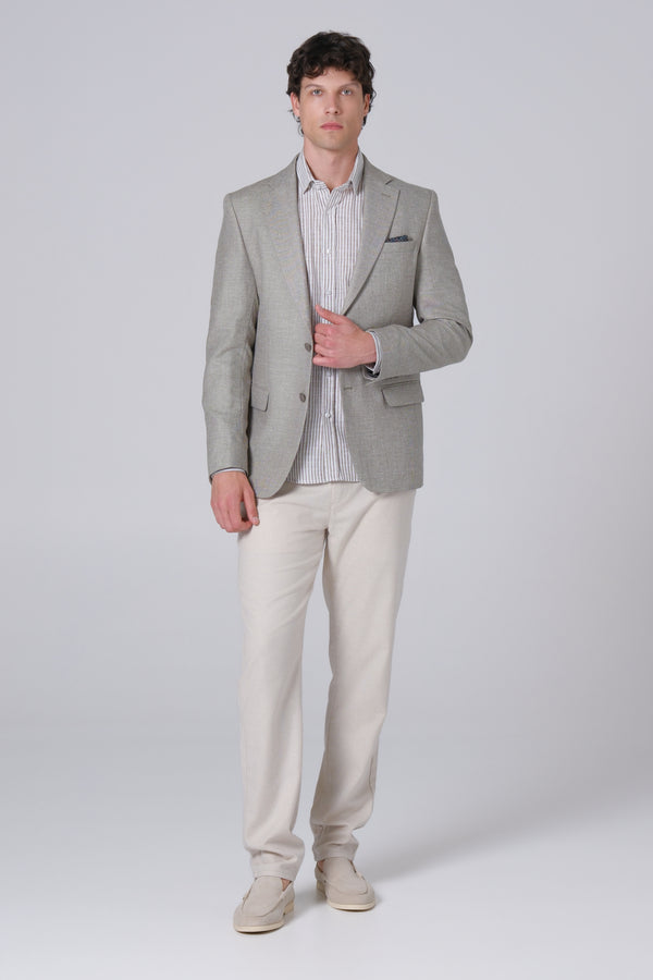 Muški sako 9/26 zeleni lan