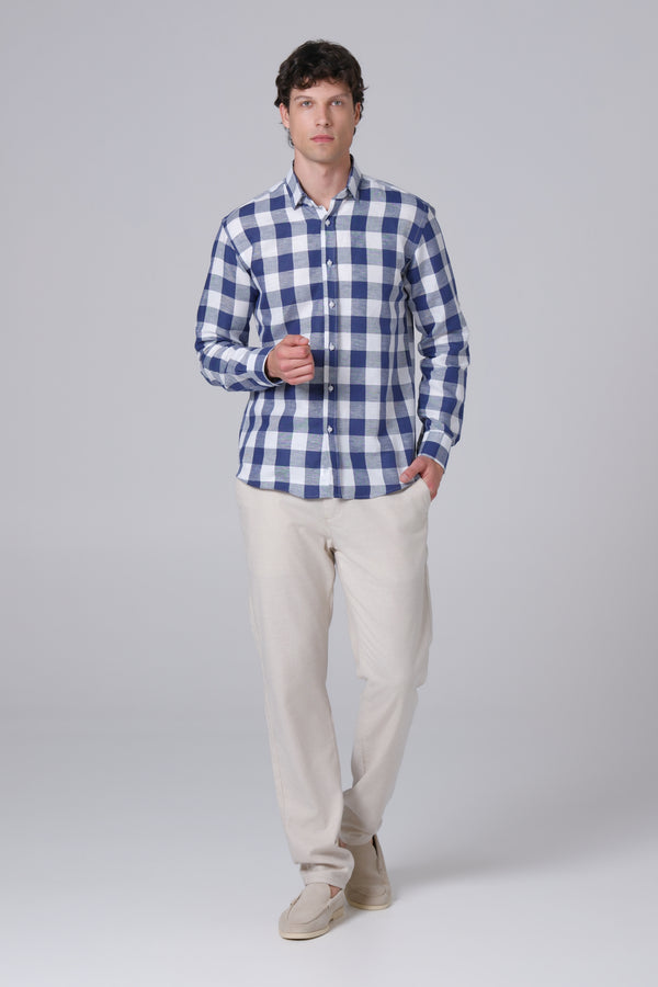 Muška lanena košulja KARO