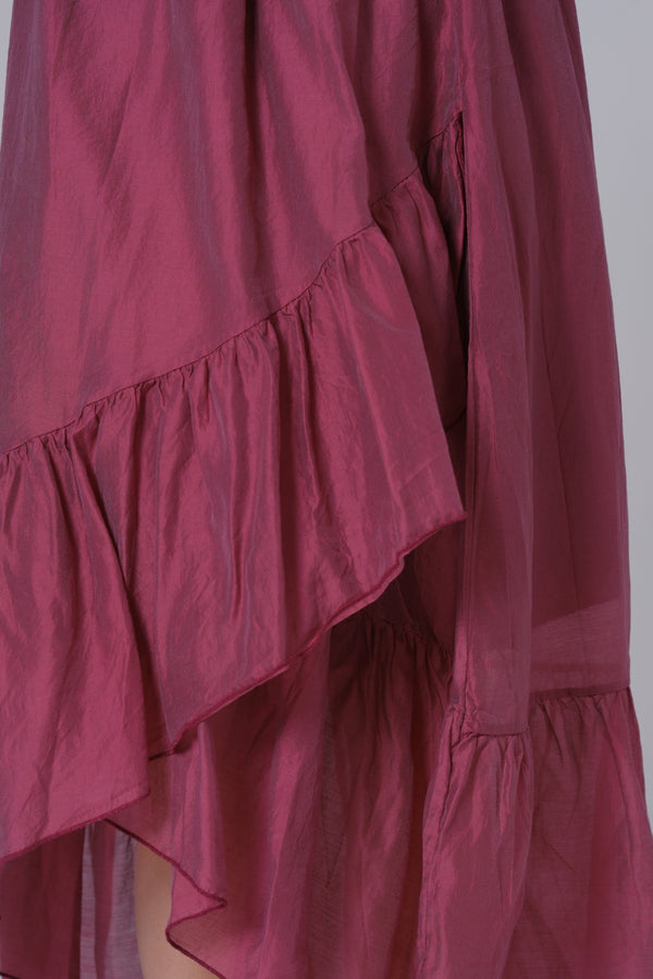 Ženska suknja sa faltama tensel pink 334326