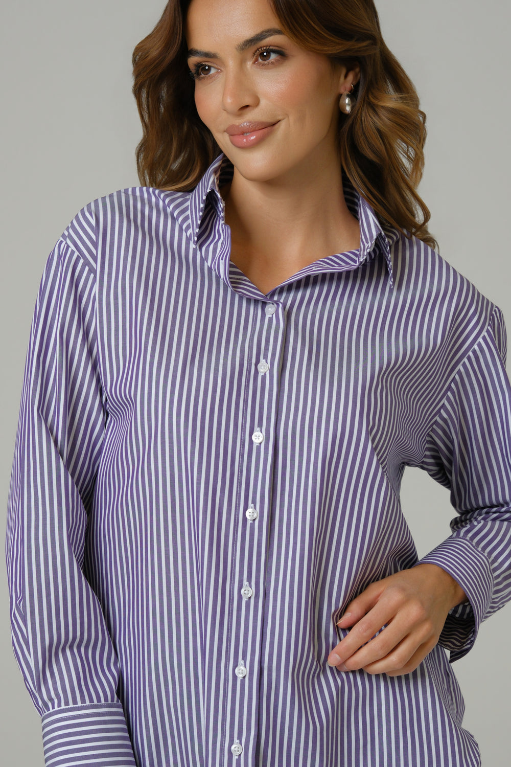 LILA ženska oversize košulja