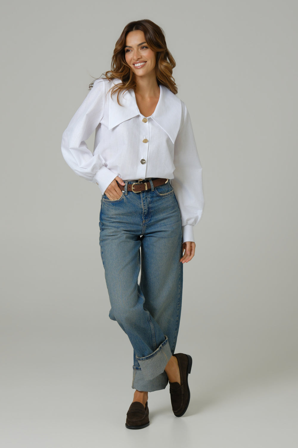 Ženska košulja lan - pamuk