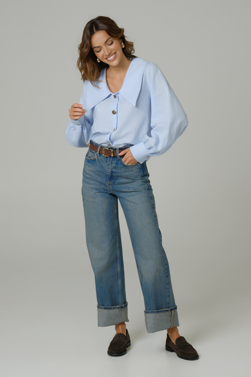 Ženska košulja lan - pamuk