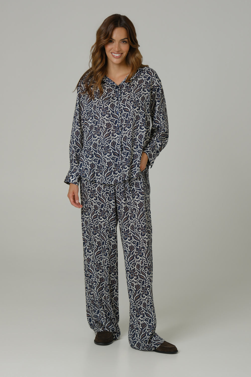 Ženski komplet 100% viskoza teget