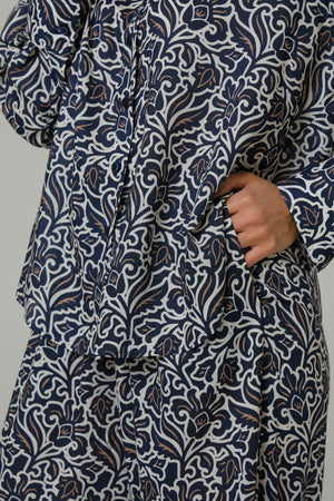 Ženski komplet 100% viskoza teget