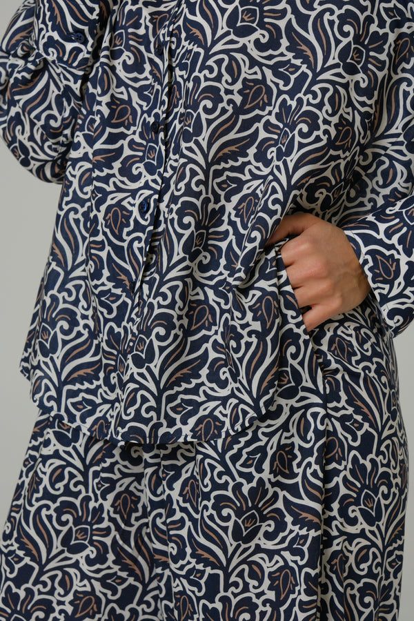 Ženski komplet 100% viskoza teget