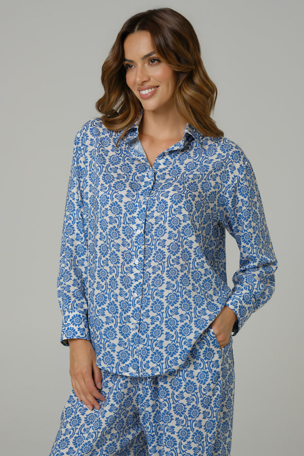 Ženski komplet 100% viskoza plavi