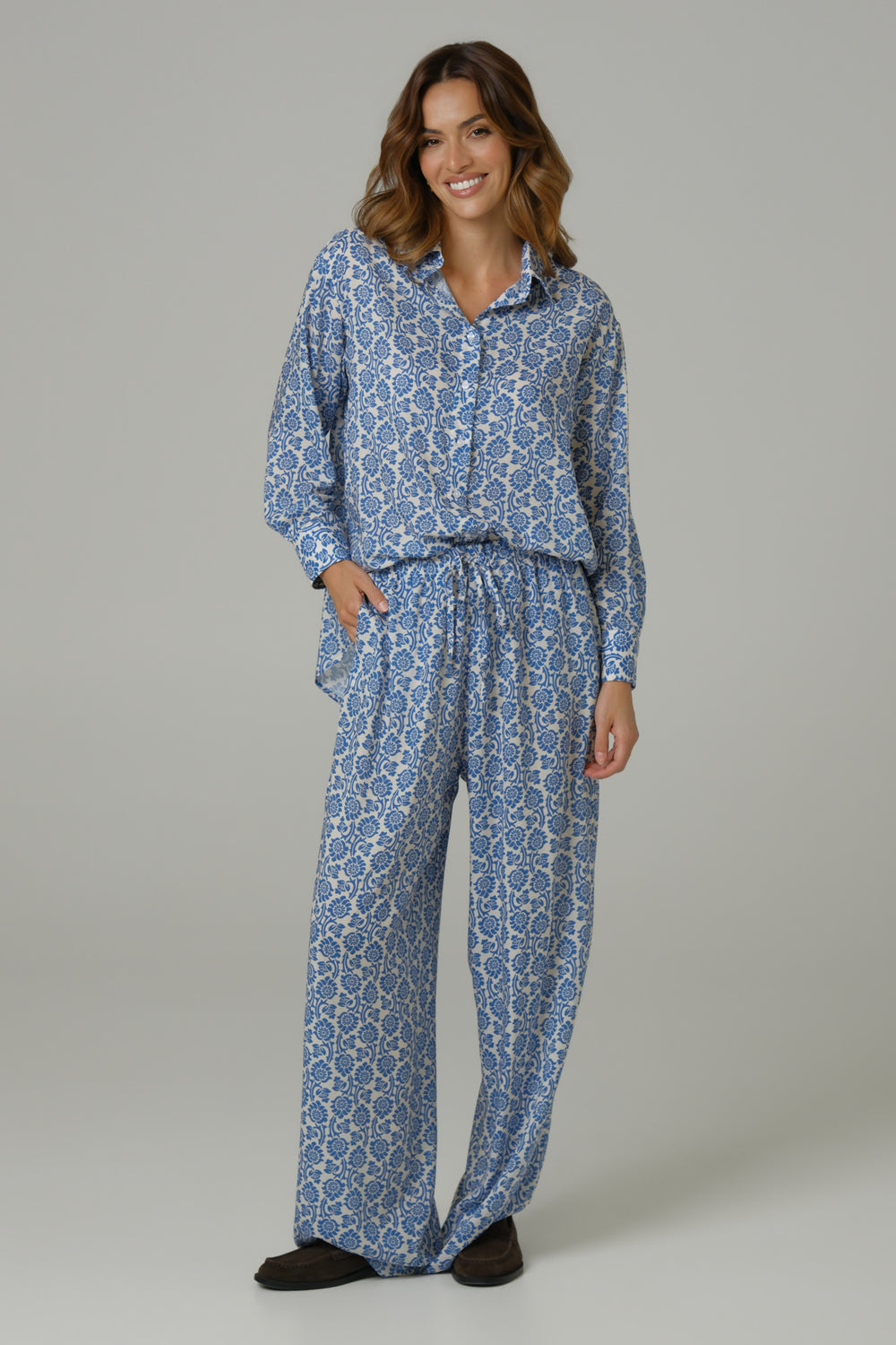 Ženski komplet 100% viskoza plavi