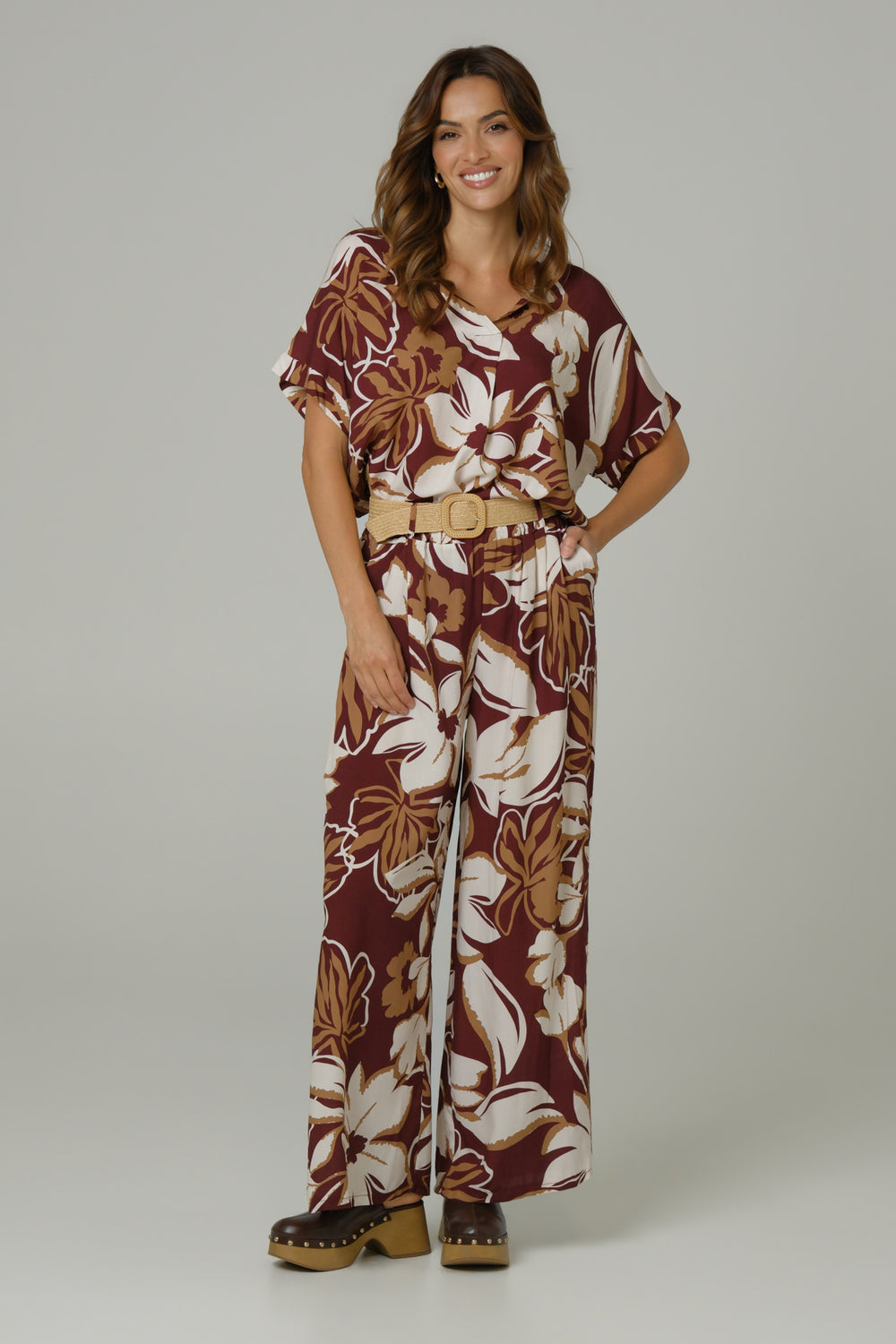 Ženski komplet 100% viskoza  bordo