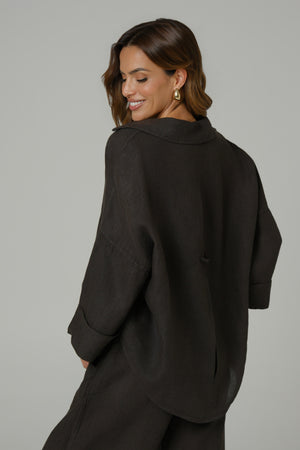 Ženska košulja 100% LAN  BRAON