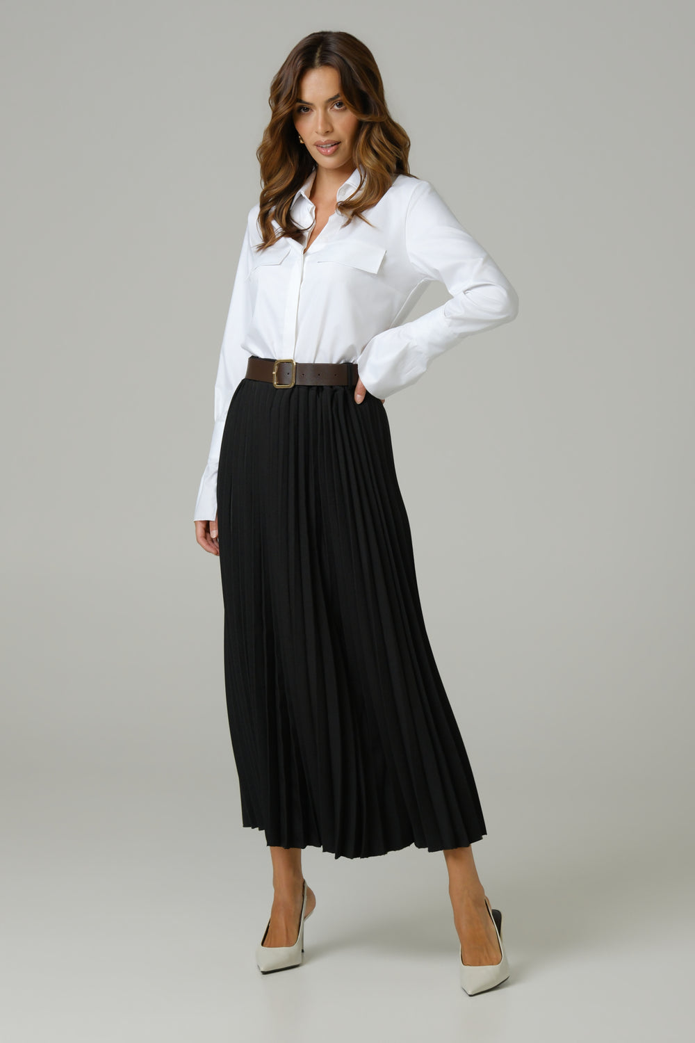 Ženska suknja plisirana crna 334226