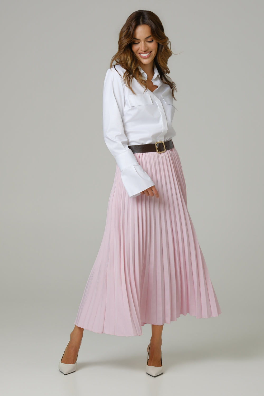 Ženska suknja plisirana roze 334226