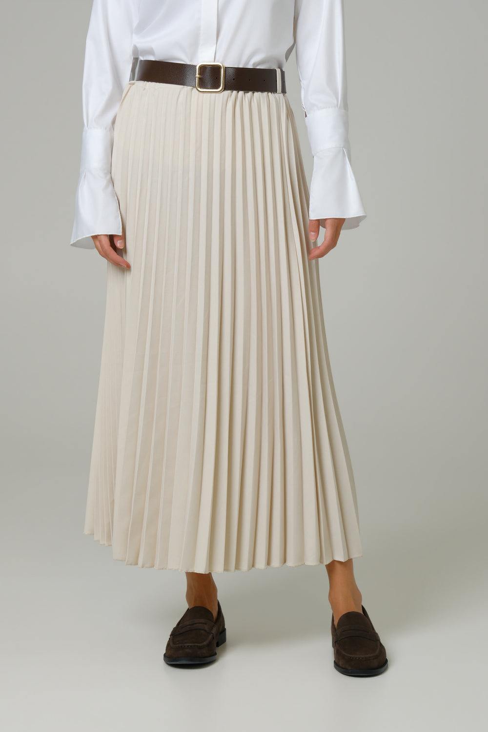 Ženska suknja plisirana bež 334226