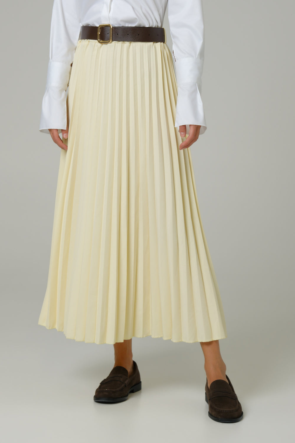 Ženska suknja plisirana žuta 334226