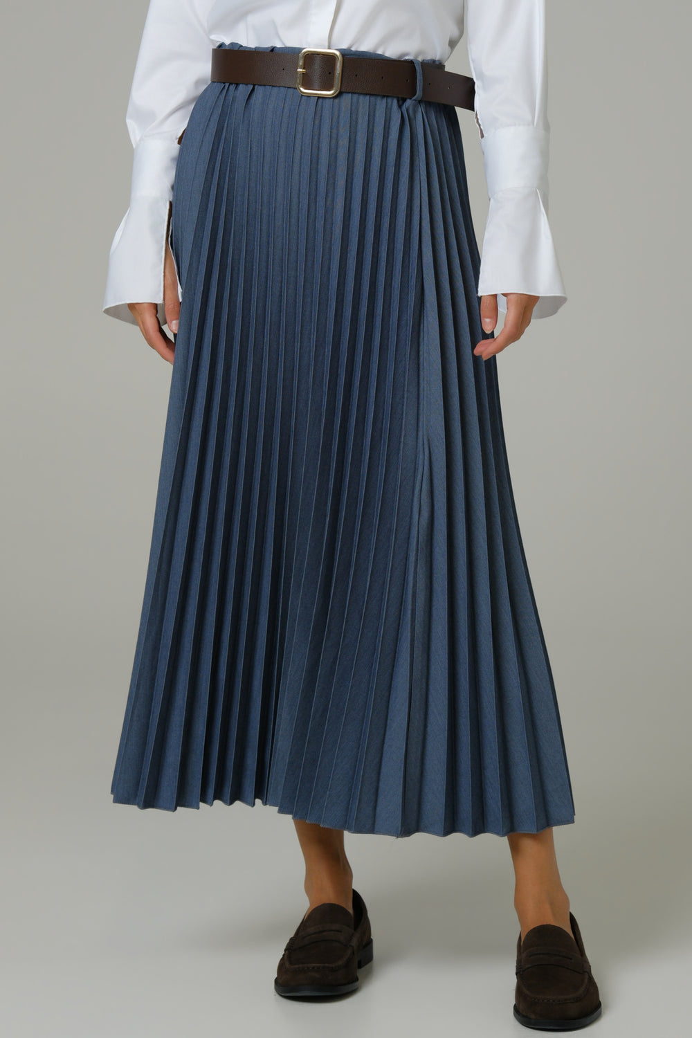 Ženska suknja plisirana plava 334226