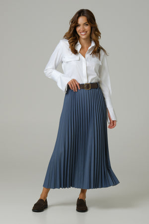 Ženska suknja plisirana plava 334226