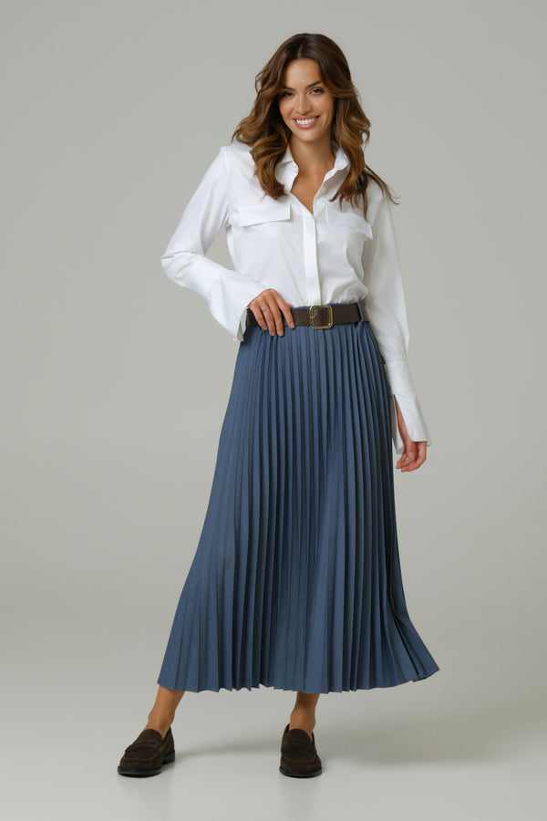 Ženska suknja plisirana plava 334226