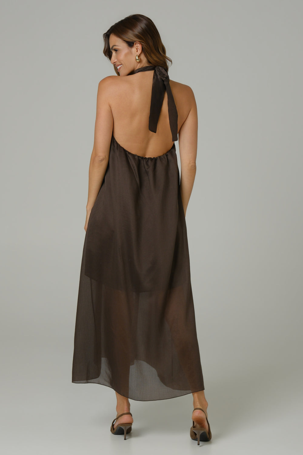 Agata ženska haljina BRAON