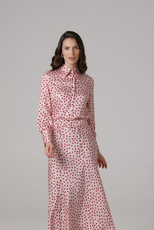 Ženska suknja roze bordo tufna