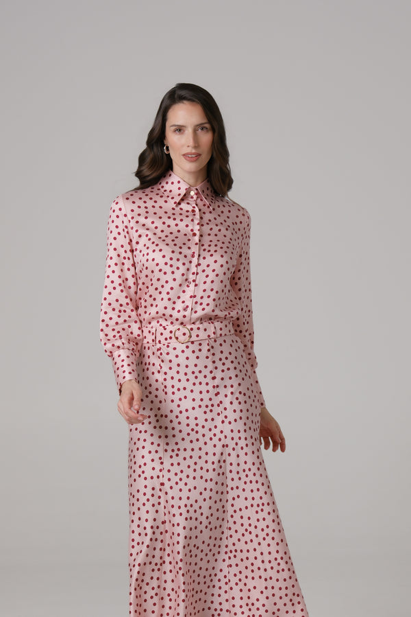 Ženska suknja roze bordo tufna