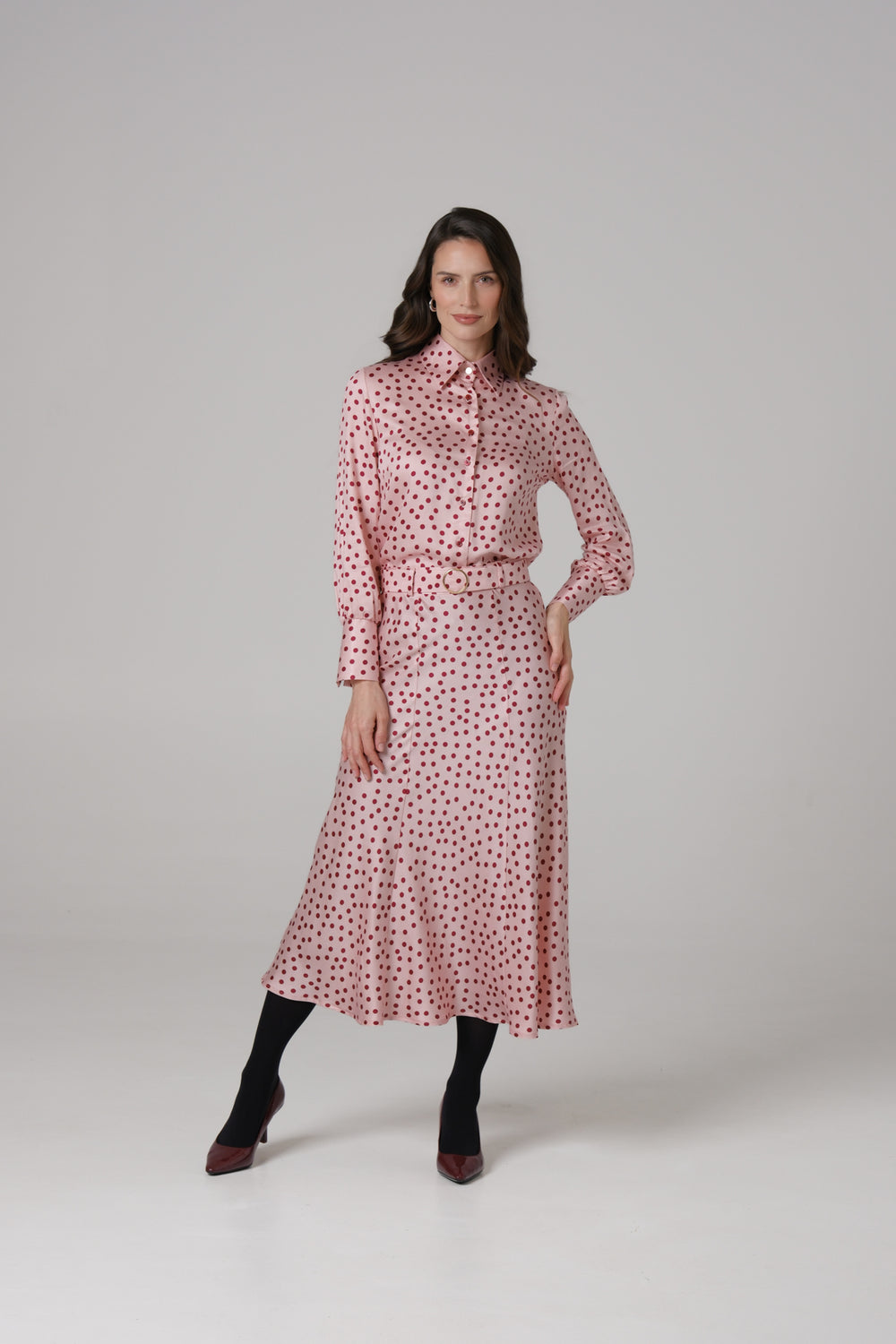 Ženska suknja roze bordo tufna