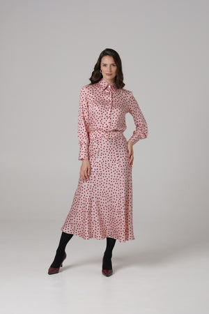 Ženska suknja roze bordo tufna