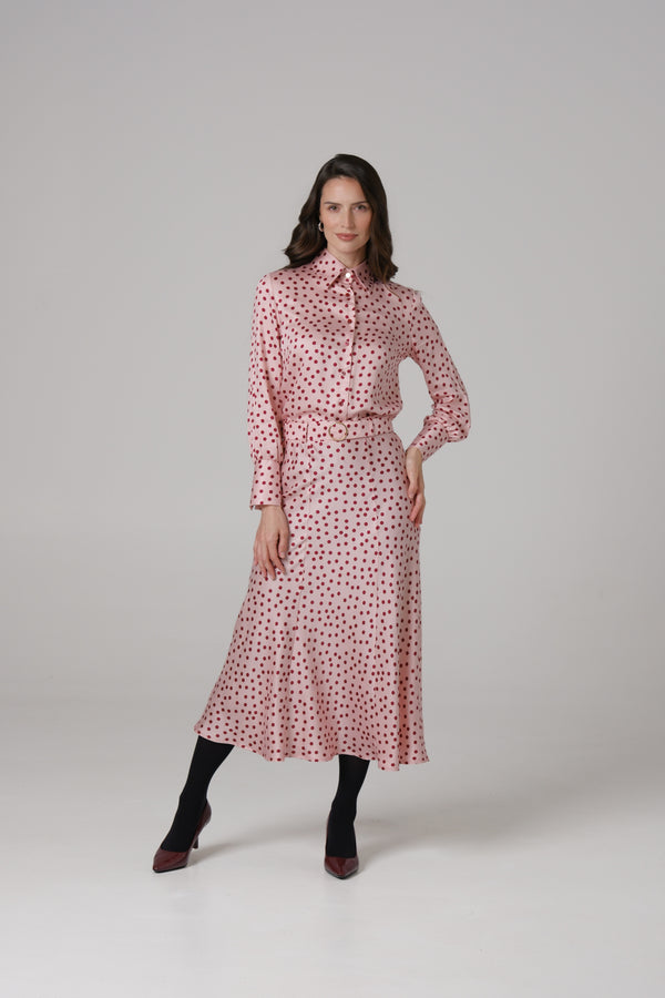 Ženska suknja roze bordo tufna