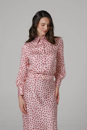 Ženska suknja roze bordo tufna