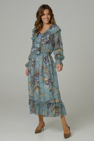 Talija ženska haljina plava D2