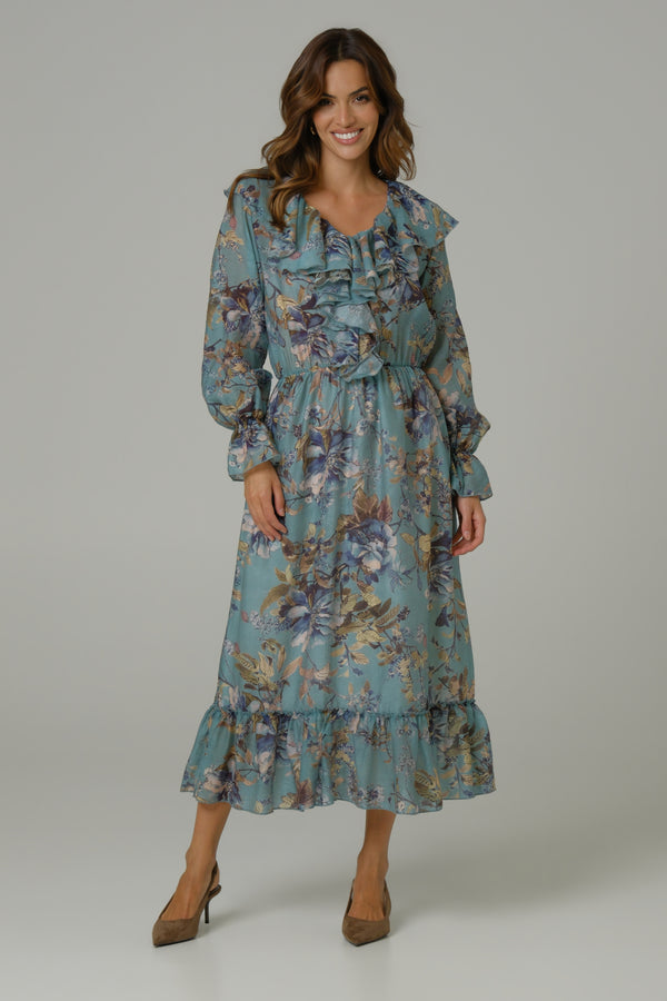 Talija ženska haljina plava D2