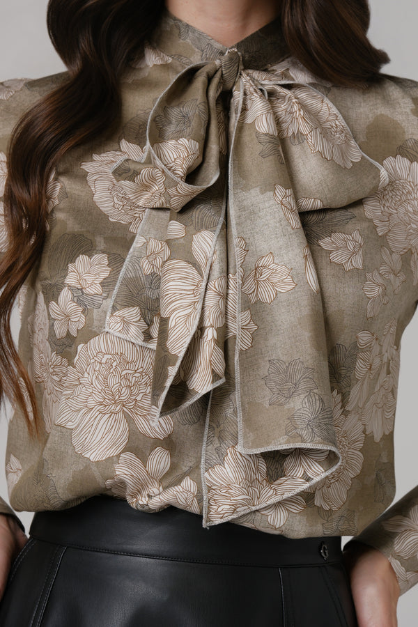 Ženska bluza sa mašnom zelena LIMITIRANA SERIJA