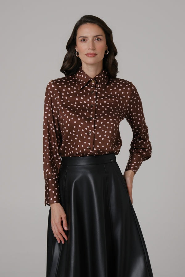 Ženska bluza braon TUFNA 100% VISKOZA