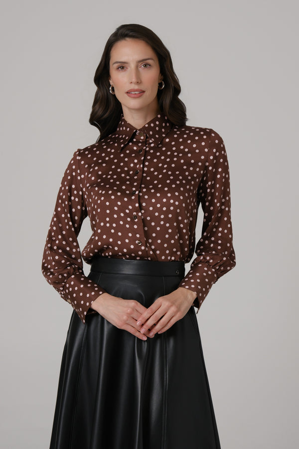 Ženska bluza braon TUFNA 100% VISKOZA