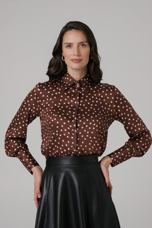 Ženska bluza braon TUFNA 100% VISKOZA