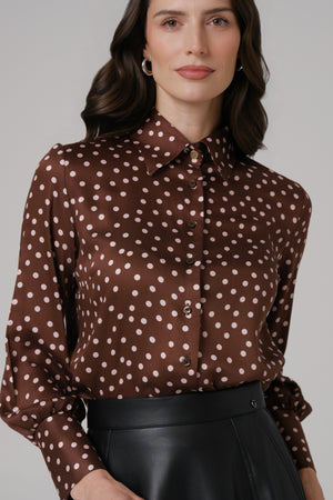 Ženska bluza braon TUFNA 100% VISKOZA