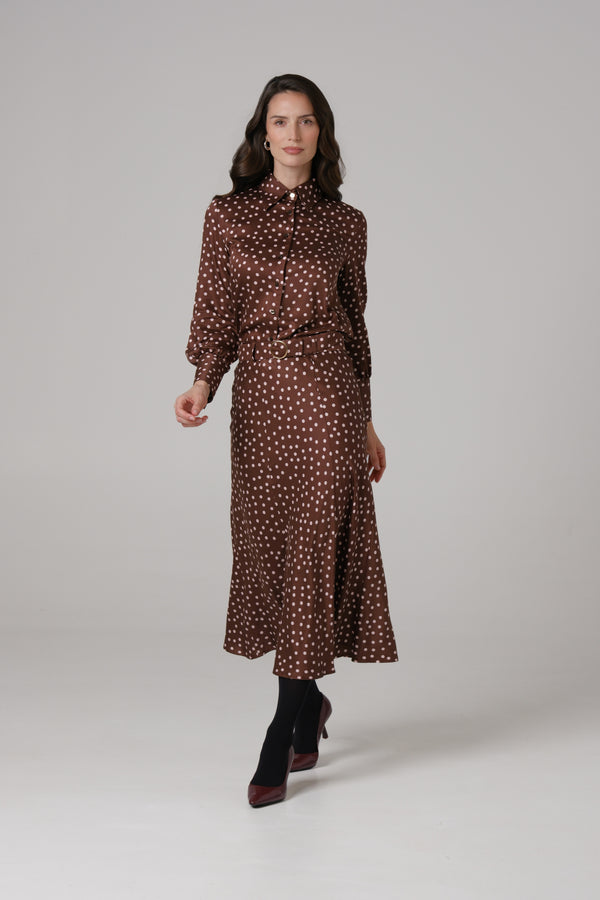 Ženska bluza braon TUFNA 100% VISKOZA