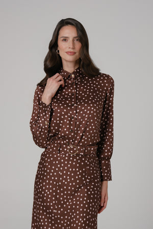 Ženska bluza braon TUFNA 100% VISKOZA