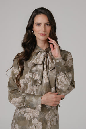 Ženska bluza sa mašnom zelena LIMITIRANA SERIJA