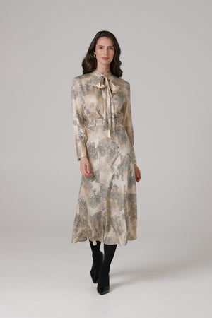 Ženska bluza sa mašnom bež LIMITIRANA SERIJA