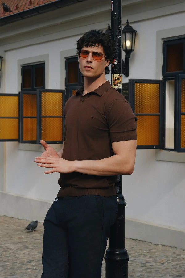 Muška majica končana braon