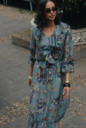 Talija ženska haljina plava D2